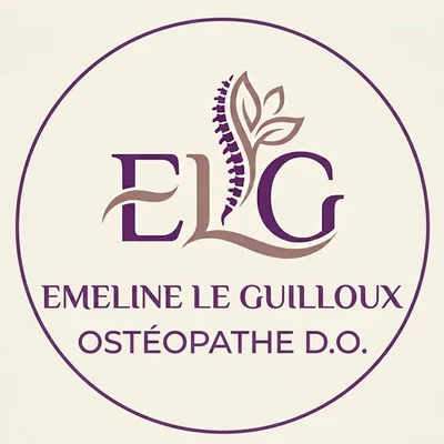 Logo Emeline Le Guilloux, ostéopathe